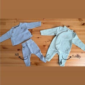OBAIBI Baby Blue and Green Outfit Sets